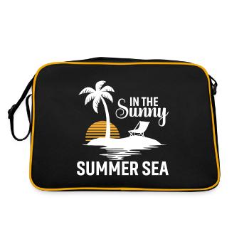 Im Sonnigen Sommermeer - Retro Tasche - Schwarz/Gold - Hinten