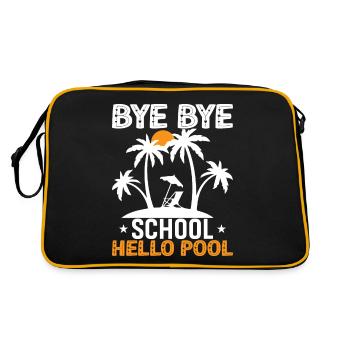 Bye Bye École Hello Pool - Sac Retro - noir/or - Dos