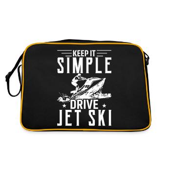 Keep it easy to ride a jet ski - Retro Bag - black/gold - Back