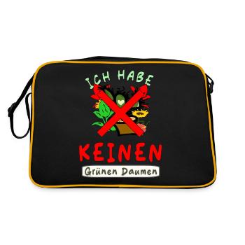 Setzlinge ziehen - Gartenfreunde - Retro Tasche - Schwarz/Gold - Hinten