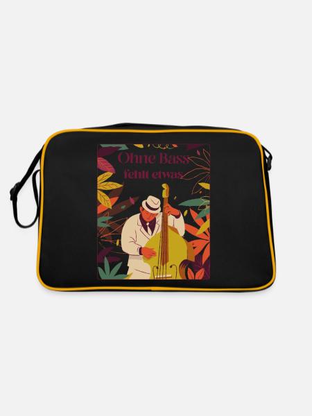 Onhe Bass - Retro Tasche - Schwarz/Gold