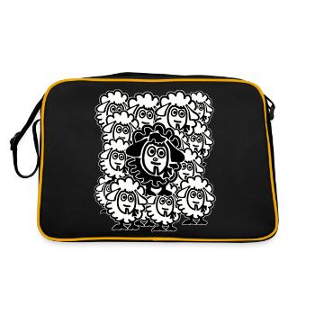 Beaucoup de moutons - Sac Retro - noir/or - Dos