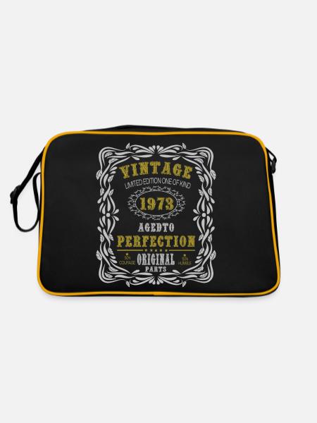 Vintage Birthday Party 1973 Original Parts 51th - Sac Retro - noir/or - Dos