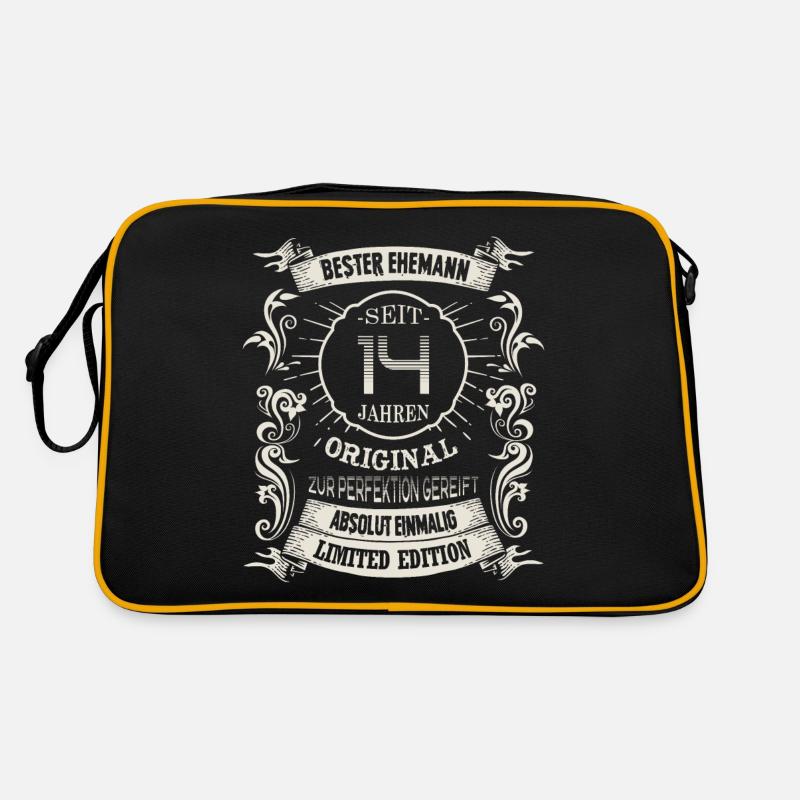 Seit 14 Jahren Hochzeitstag Elfenbeinhochzeit Ehe Retro Tasche