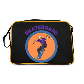Skateboarding - Sac Retro - noir/or - Dos