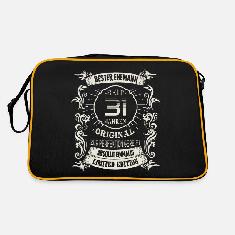 31 Hochzeitstag Seit 31 Jahren Lindenhochzeit Ehe Retro Tasche
