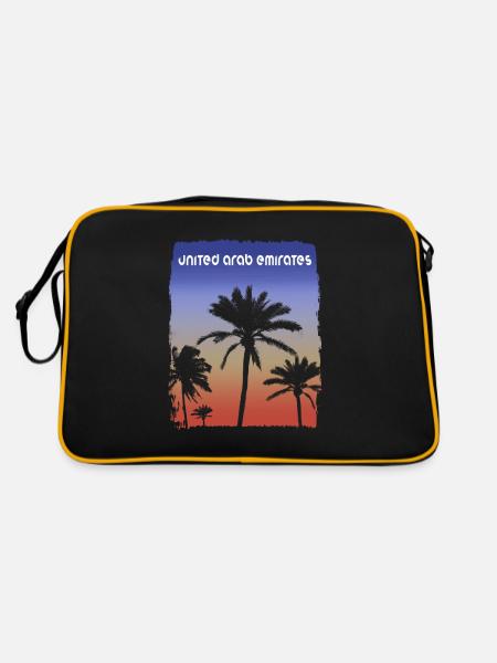 Émirats arabes unis Souvenir de vacances au coucher du soleil - Sac Retro - noir/or - Dos