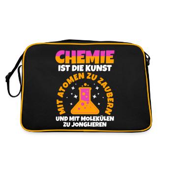 Chemist Science Physics Chemistry - Retro Bag - black/gold - Back