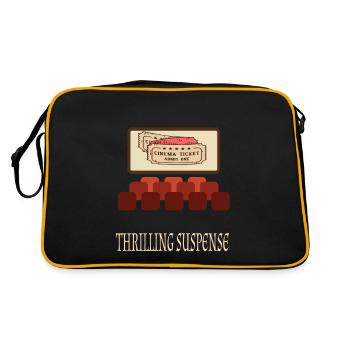Cinéma Cinéphile Rétro Vintage Classique Cinéma TV - Sac Retro - noir/or - Dos