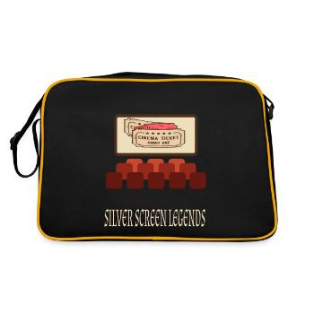 Cinéma Cinéphile Rétro Vintage Classique Cinéma TV - Sac Retro - noir/or - Dos