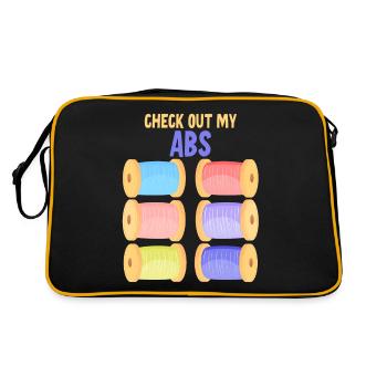 Check Out My Abs - 3D Printer - Retro Bag - black/gold - Back