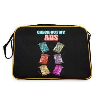 Check Out My Abs - 3D Printer - Retro Bag - black/gold - Back