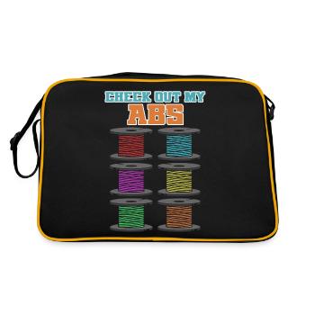 Check Out My Abs - 3D Printer - Retro Bag - black/gold - Back
