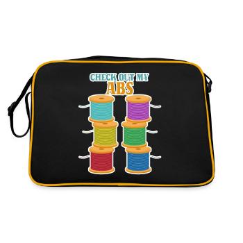 Check Out My Abs - 3D Printer - Retro Bag - black/gold - Back