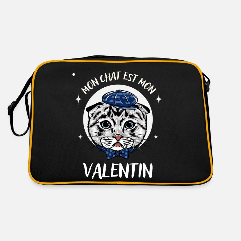 Mon Chat est Mon Valentin Sac Retro