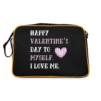 Happy Valentine Day to Myself - Retro Bag - black/gold - Back