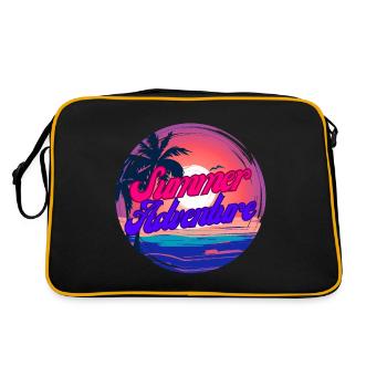 Sommer-Abenteuer - Retro Tasche - Schwarz/Gold - Hinten