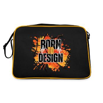 Né pour le design - Sac Retro - noir/or - Dos
