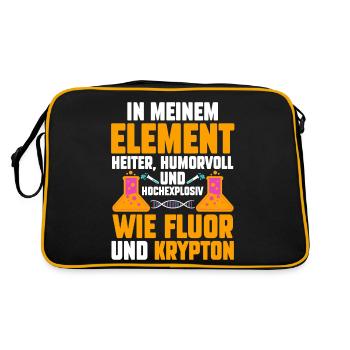 Chemist Science Physics Chemistry - Retro Bag - black/gold - Back
