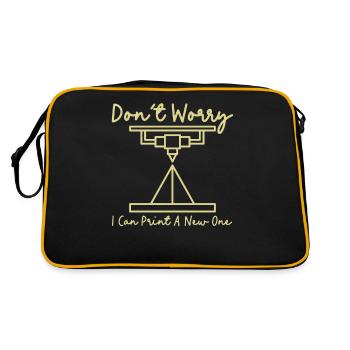 I Just Reprint It - 3D Printer 3D Printing - Retro Bag - black/gold - Back