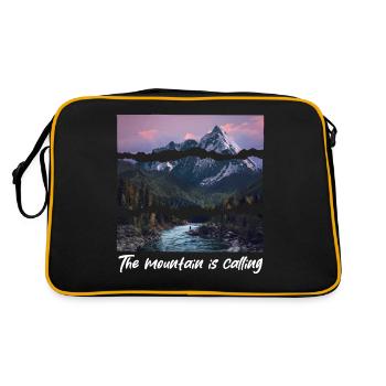 the mountain is calling - Retro Bag - black/gold - Back