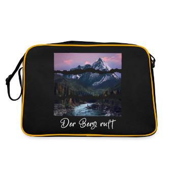The mountain is calling - Retro Bag - black/gold - Back