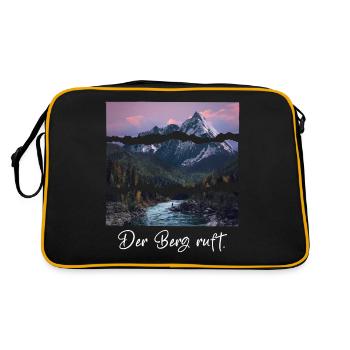 the mountain is calling - Retro Bag - black/gold - Back