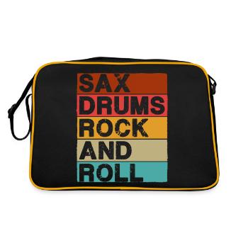 Sax Drums Rock And Roll - Retro Bag - black/gold - Back