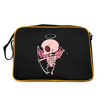 Valentin lustig - Retro Tasche - Schwarz/Gold - Hinten