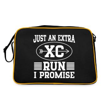 Cross Country Runner Design - XC Coach - Running - Retro Bag - black/gold - Back