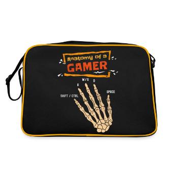 Anatomy Of A Gamer Skeleton Hand Vintage Gamer - Retro Bag - black/gold - Back
