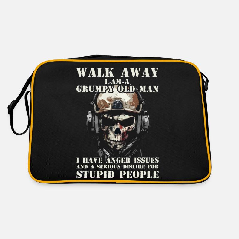 Walk Away I Am A Grumpy Old Man Veteran Dad Sac Retro