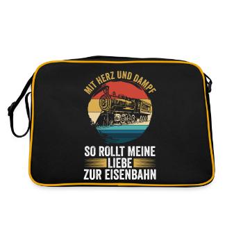 Model Railroad Model Train Train Railroad Railroad Railroad Railroad Model Train Model Train Model T - Retro Bag - black/gold - Back