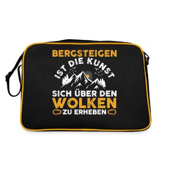 Mountaineer, Hiking, Hiker, Climbing, Mountaineering - Retro Bag - black/gold - Back