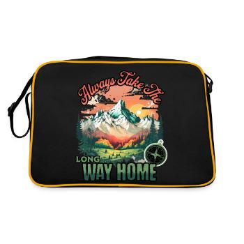 Embark on a distinctive hiking adventure with our - Retro Bag - black/gold - Back