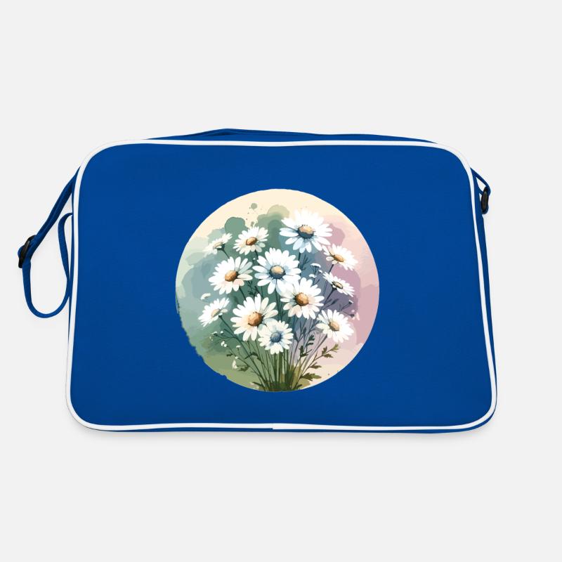 Daisies drawn Retro Bag
