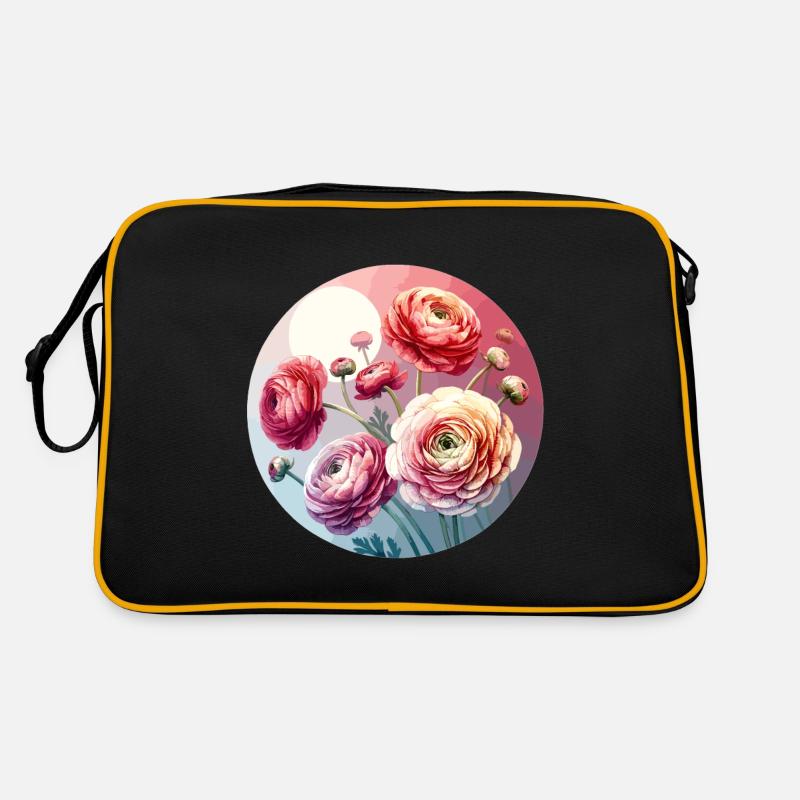 Ranunkeln gezeichnet Retro Tasche