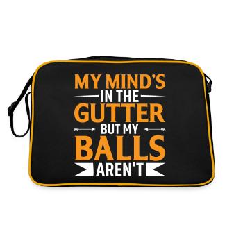 My Mind's In The Gutter But My Balls Aren't - Retro Bag - black/gold - Back