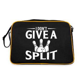 Ich gebe keinen Split - Retro Tasche - Schwarz/Gold - Hinten