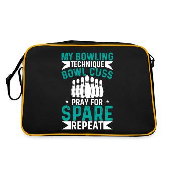 Ma Technique De Bowling Bol Cuss Prier Pour Spare Repe - Sac Retro - noir/or - Dos