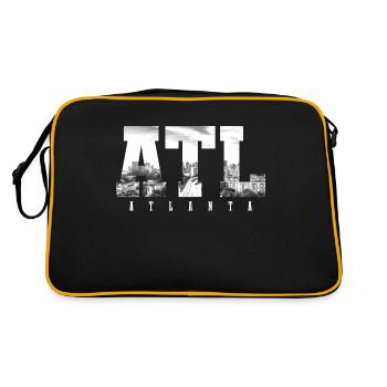 Atlanta Georgia - Retro Bag - black/gold - Back