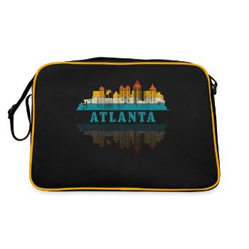 Atlanta Georgia - Retro Bag - black/gold - Back