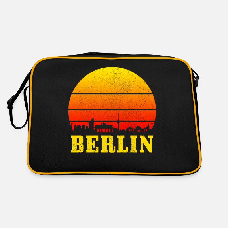 Berlin Skyline Deutschland Retro Tasche