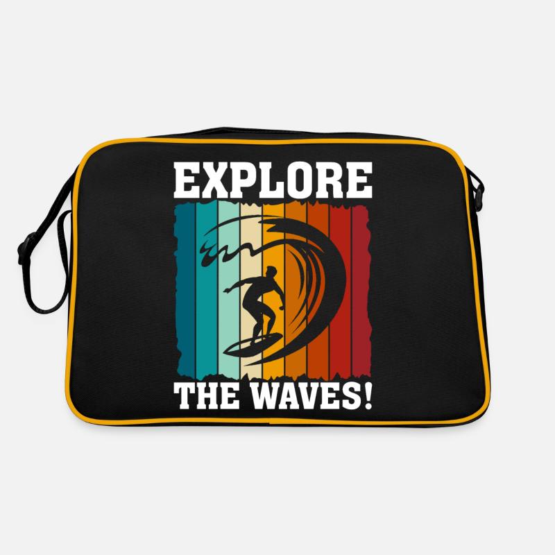 Erkunde die Wellen! Retro Tasche