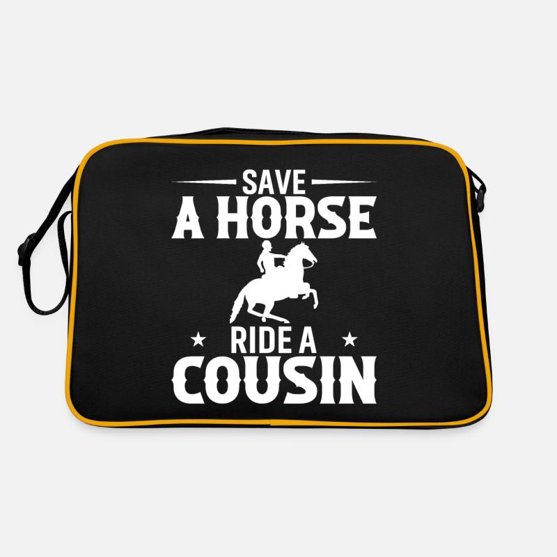Save A Horse Ride A Cousin Retro Tasche