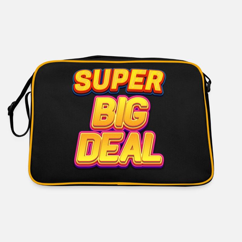 Super große Sache - Retro Tasche - Schwarz/Gold