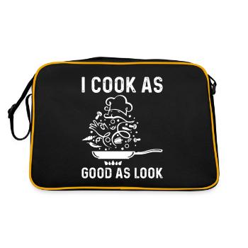 I Cook As Good As Look - Retro Bag - black/gold - Back