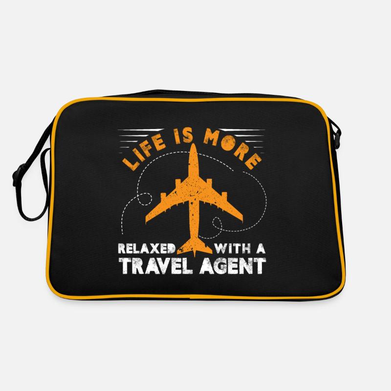 Life Is More Relaxed With A Travel Agent vacation Retro Tasche