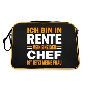 Rente einziger chef frau gelb - Retro Bag - black/gold - Back