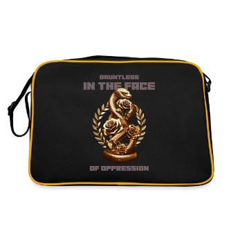 Ne vous laissez pas décourager face à l’oppression ! - Sac Retro - noir/or - Dos